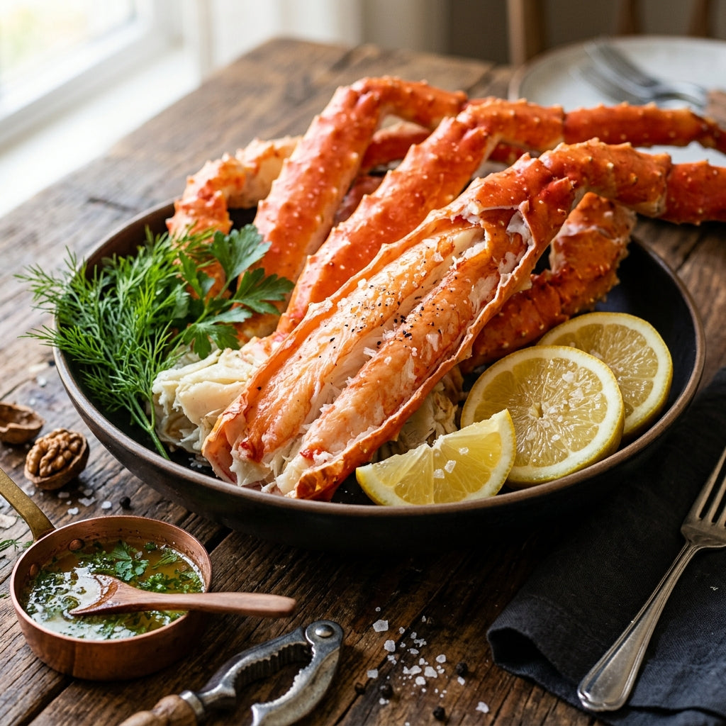 Jumbo Frozen King Crab Legs, Plump Juicy Meat