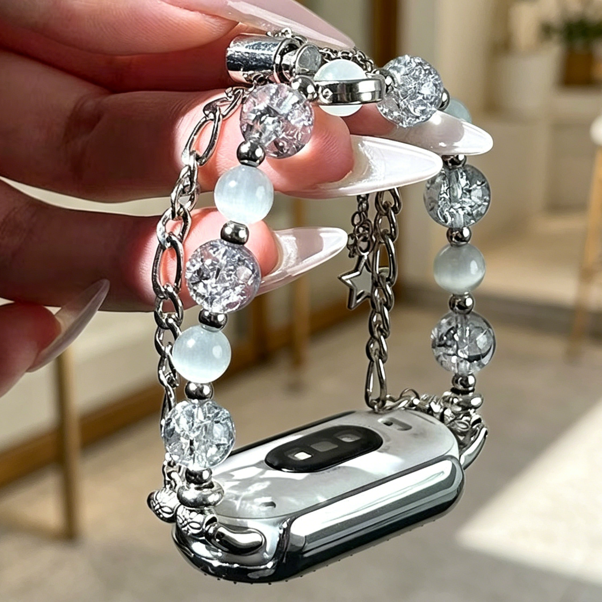 Double-Strand Cat's Eye Beaded Watch Band